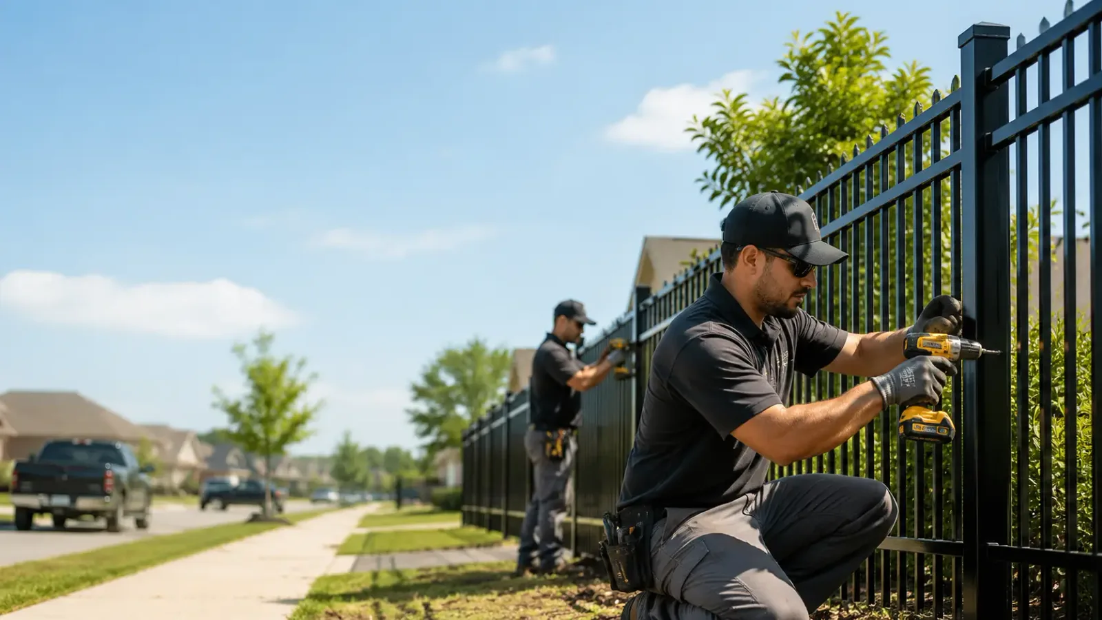 Metal Fence Installation in Round Top, TX